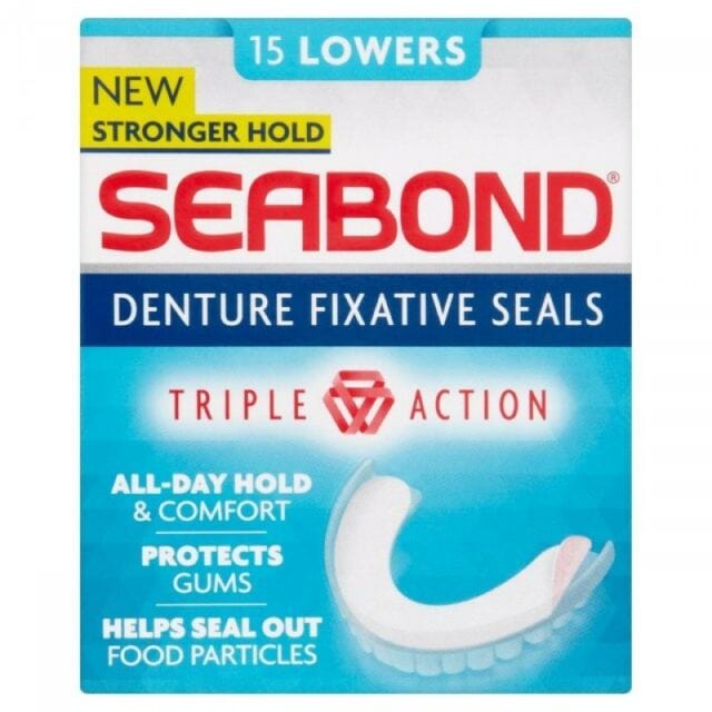 Seabond Denture Fixative Seals - Lowers (15) Dental