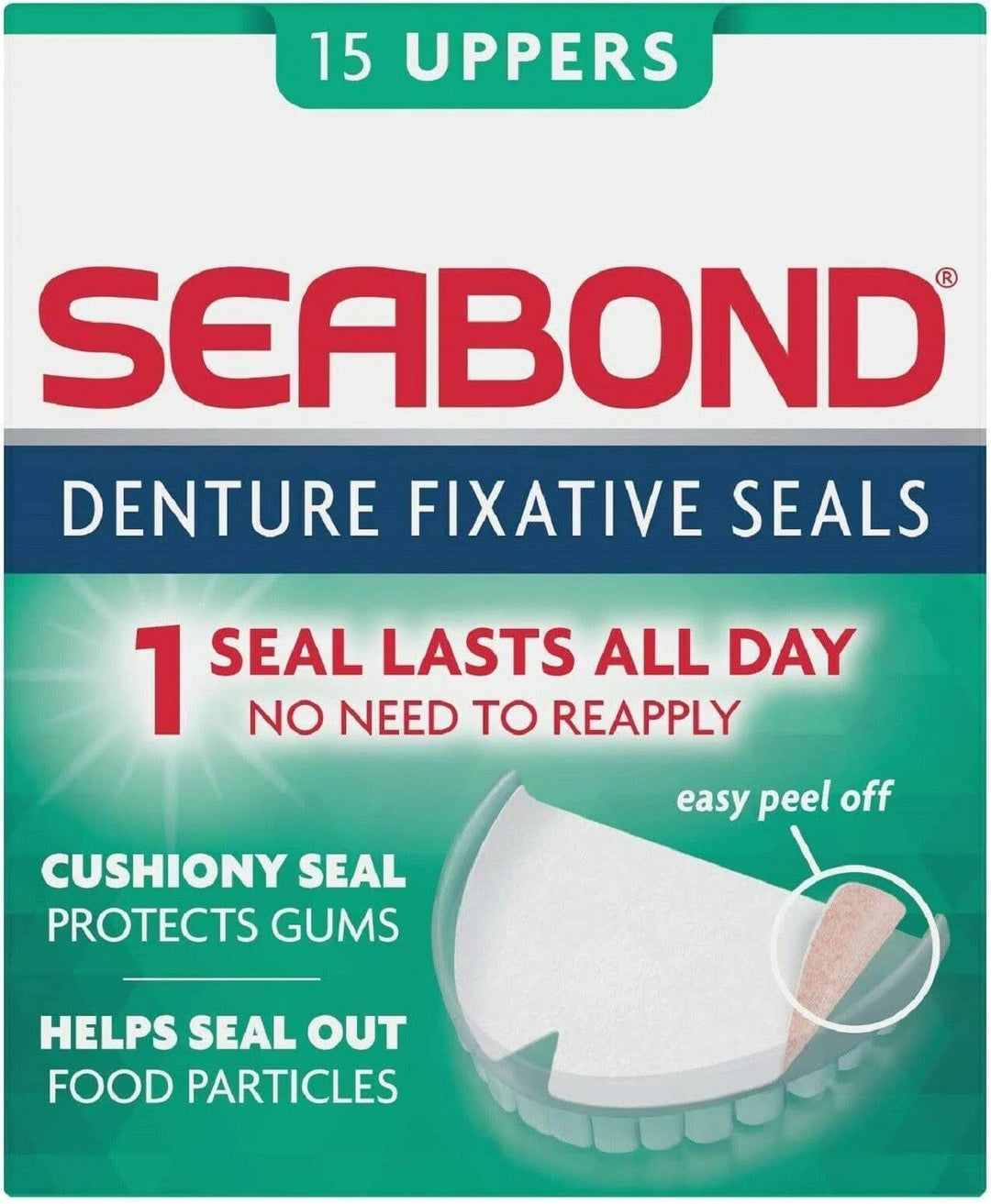 Seabond Denture Fixative Seals - Uppers (15) Dental