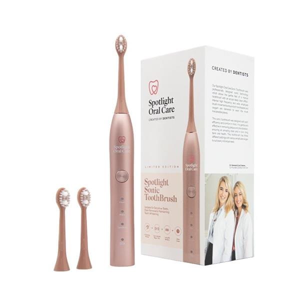 Spotlight Oral Care Rose Gold Sonic Toothbrush Dental