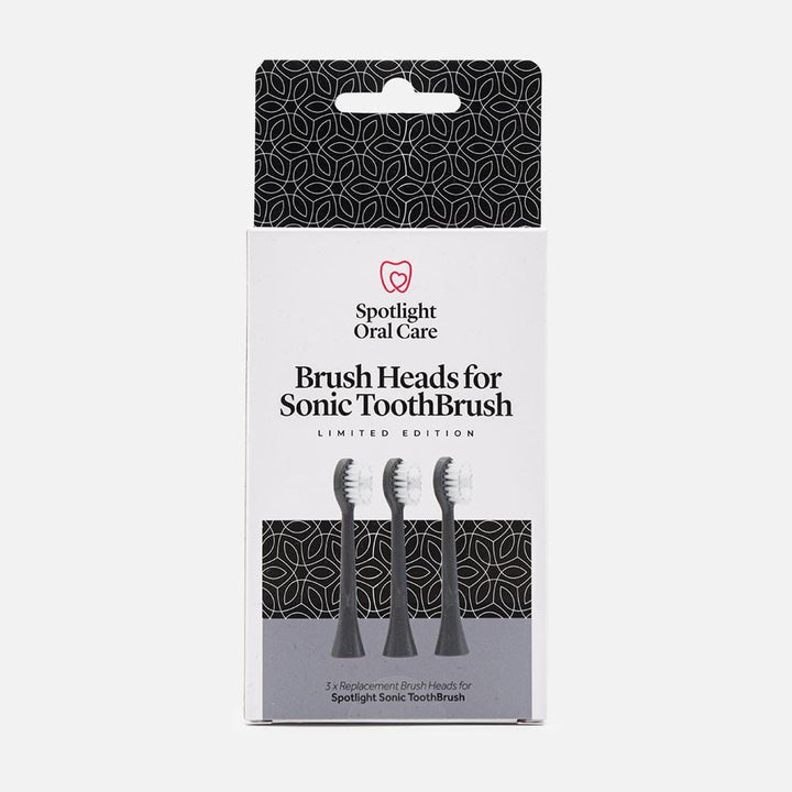Spotlight Oral Care Graphite Grey Sonic Toothbrush Replacement Heads Dental