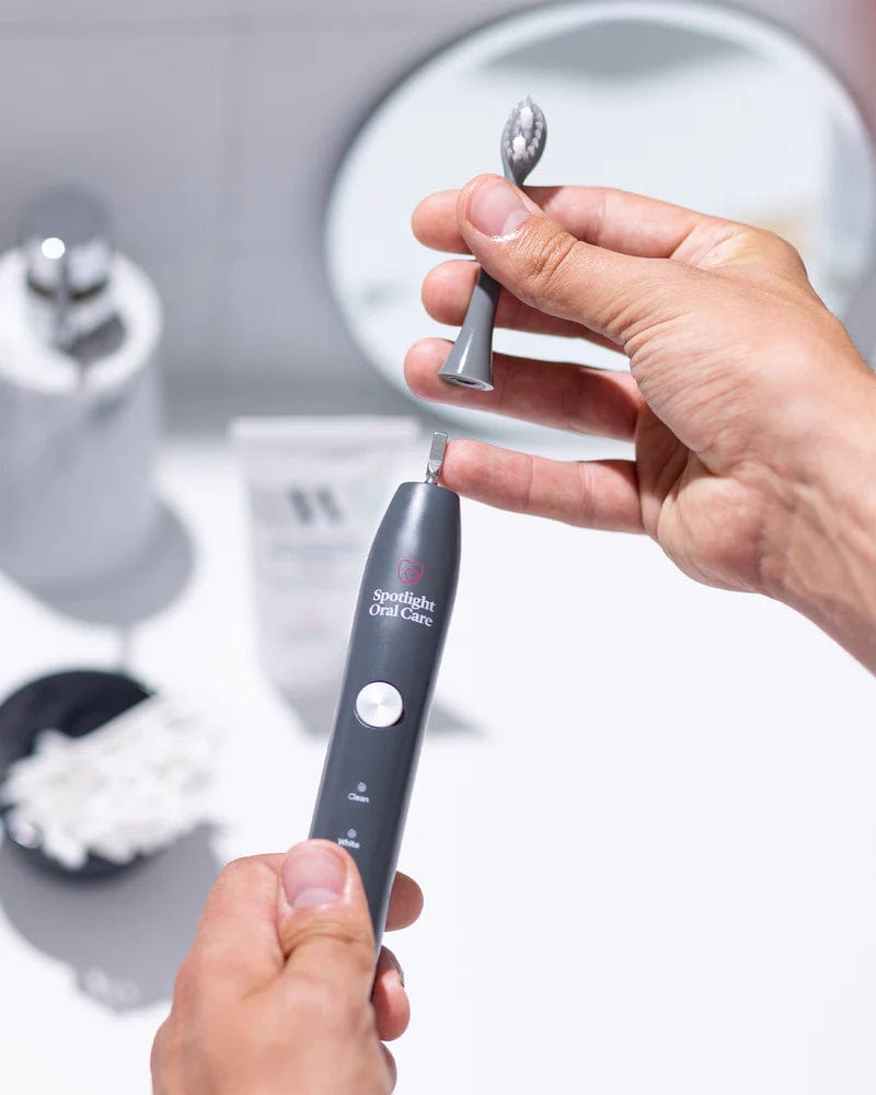 Spotlight Oral Care Sonic Toothbrush Replacement Heads - Graphite Grey Dental