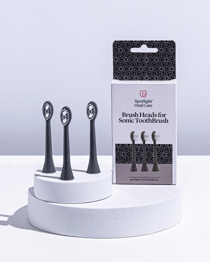 Spotlight Oral Care Sonic Toothbrush Replacement Heads - Graphite Grey Dental
