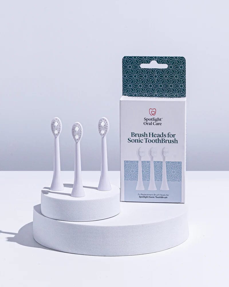 Spotlight Oral Care Sonic Toothbrush Replacement Heads - White (3) Dental