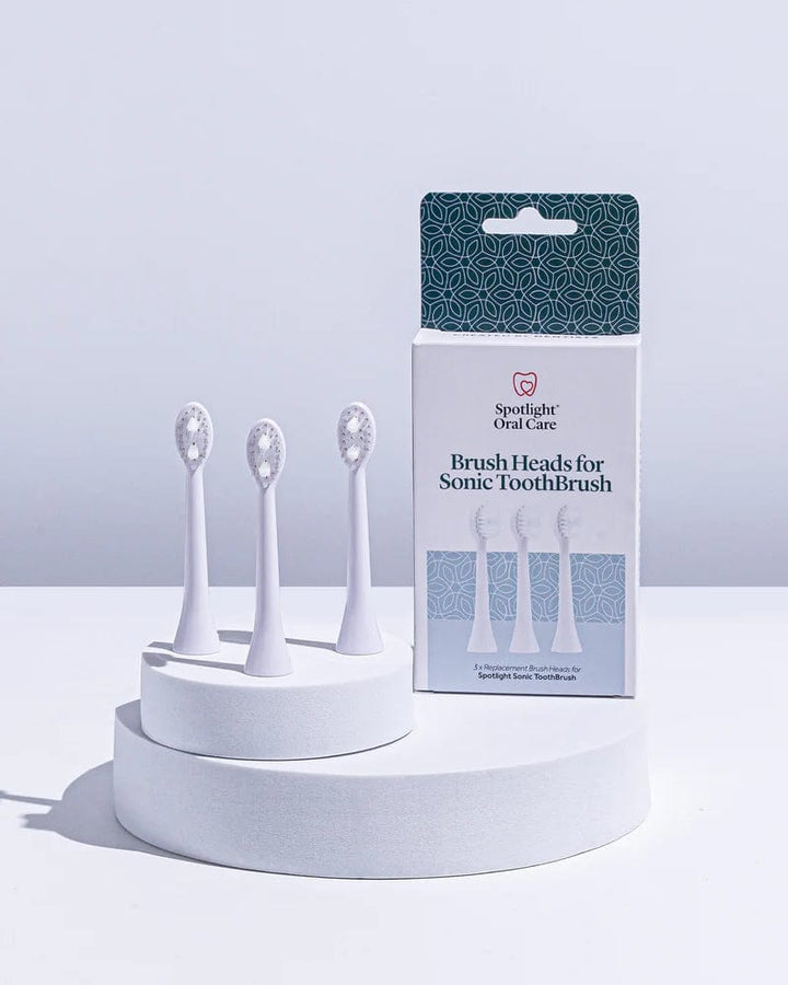 Spotlight Oral Care Sonic Toothbrush Replacement Heads - White (3) Dental