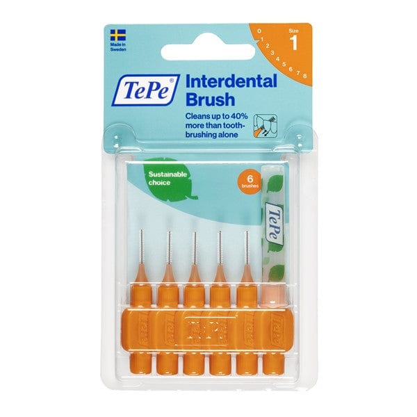 Tepe Interdental Brush - 0.45mm Size 1 Orange (6) Dental