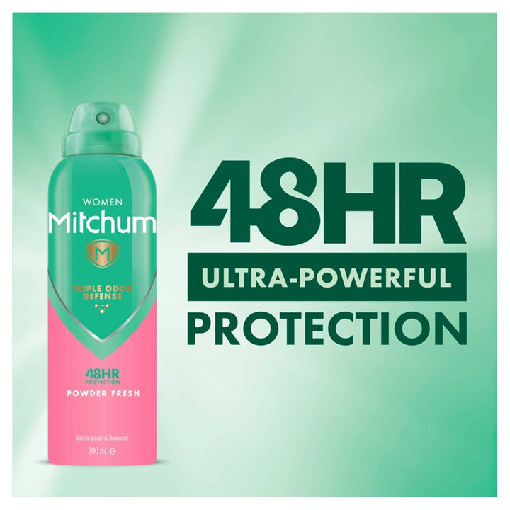 Mitchum Women Powder Fresh Aerosol 200ml Deodorant and Antiperspirant