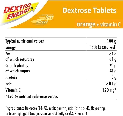 Dextro Energy Orange & Vitamin C (47g) Diabetes Care