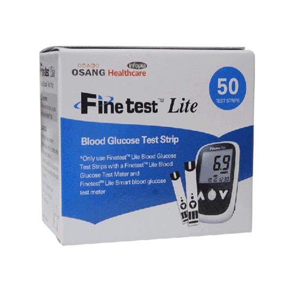 Finetest Lite Blood Glucose Test Strips 50 Diabetes Care