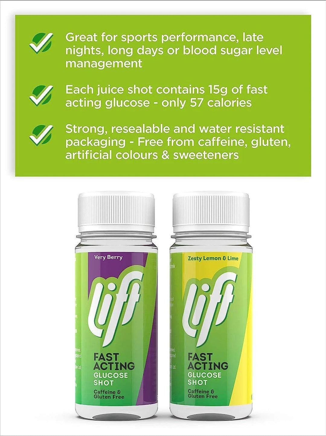 Lift Fast Acting Glucose Shot Very Berry (60ml) Diabetes Care