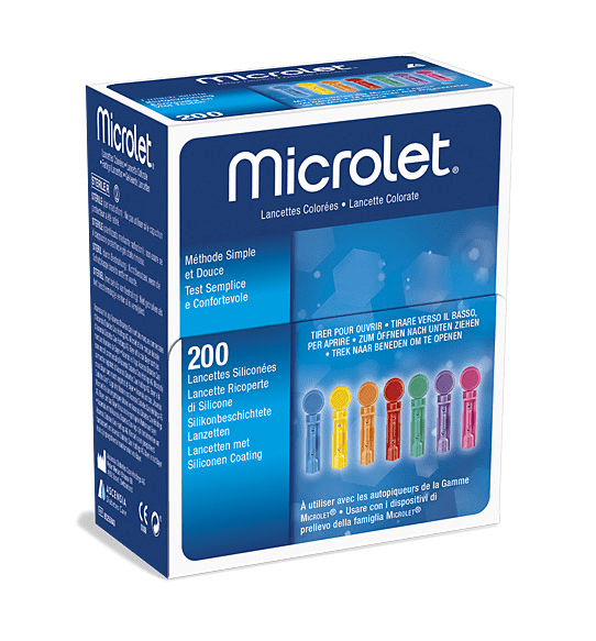 Microlet Coloured Lancets (200) Diabetes Care