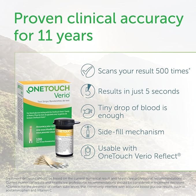 OneTouch Verio Test Strips 50 Diabetes Care OneTouch Verio Test Strips 50 | Blood Glucose Testing Ireland
