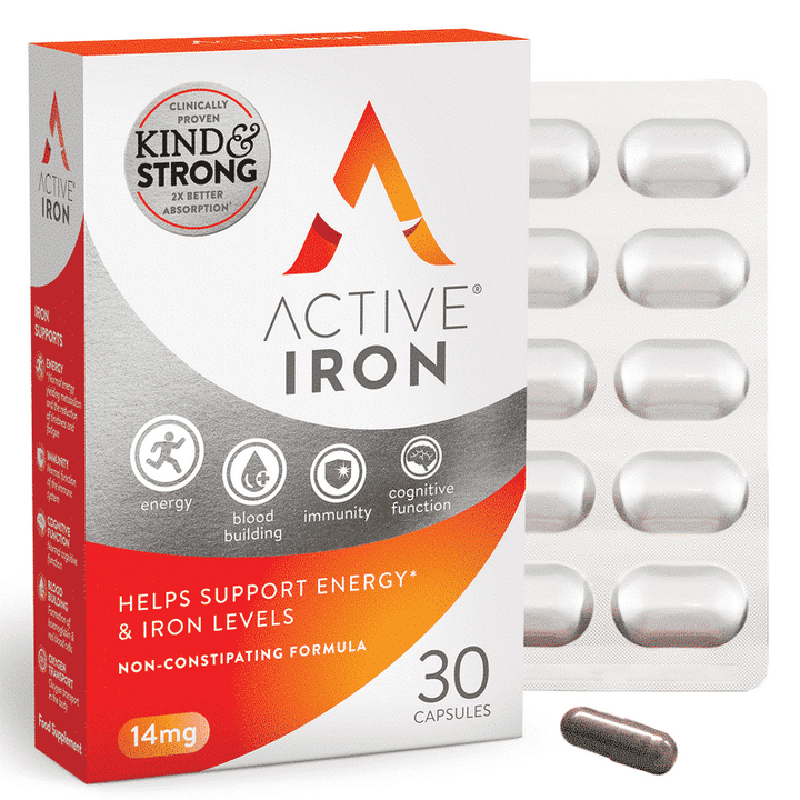 Active iron capsules 30 Energy and Wellbeing