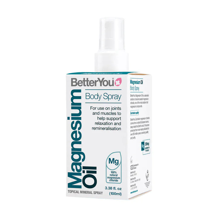 BetterYou Magnesium Oil Body Spray 100 ml Energy and Wellbeing BetterYou Magnesium Oil Spray 100ml | Magnesium Body Spray