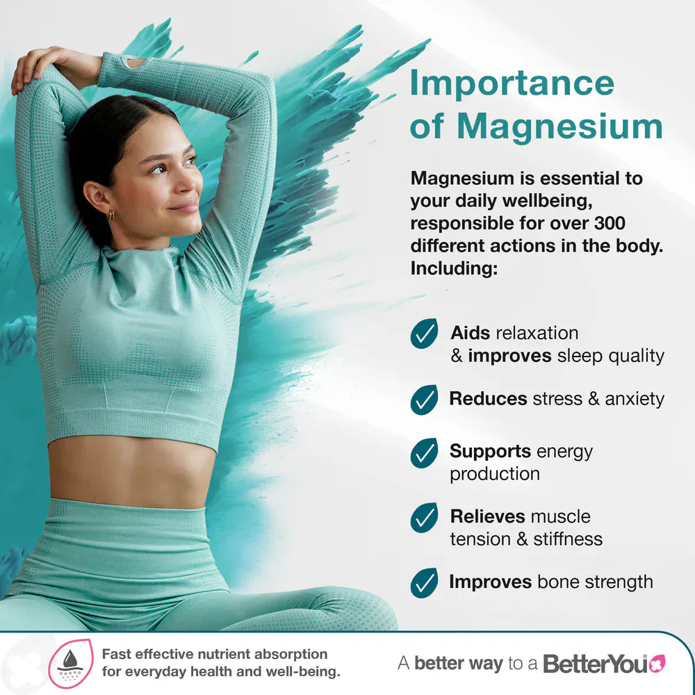 BetterYou Magnesium Oil Body Spray 100 ml Energy and Wellbeing BetterYou Magnesium Oil Spray 100ml | Magnesium Body Spray