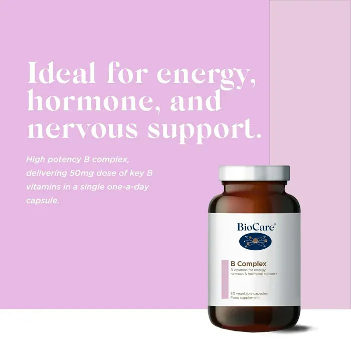 BioCare B Complex 30 Capsules Energy and Wellbeing BioCare B Complex 30 Capsules | High Strength B Vitamins | Lir Pharmacy