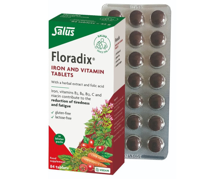 Floradix Iron & Vitamin Tablets (84) Energy and Wellbeing