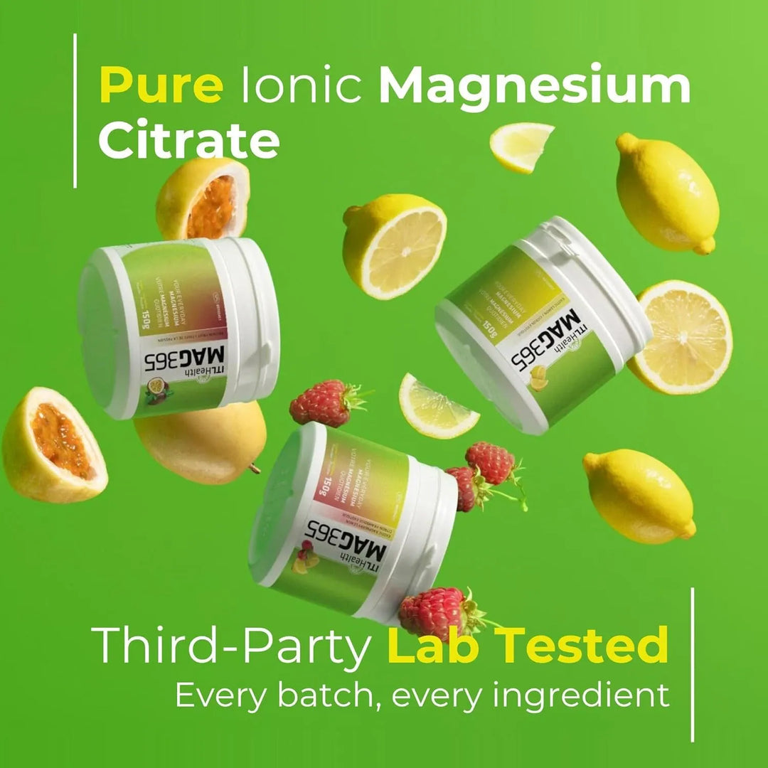 MAG365 Magnesium Unflavoured 150g Energy and Wellbeing MAG365 Magnesium Unflavoured 150g | Pure Magnesium Powder