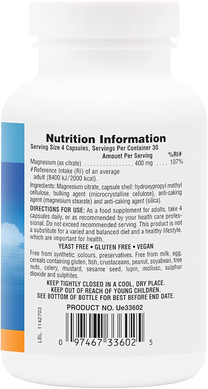 Natures Plus Magnesium Capsules 120 Energy and Wellbeing