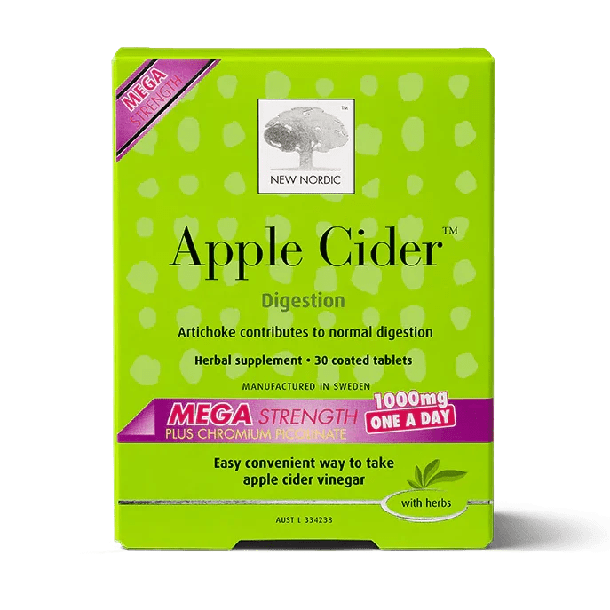 New Nordic Apple Cider 1,000mg Mega Strength (30) Energy and Wellbeing