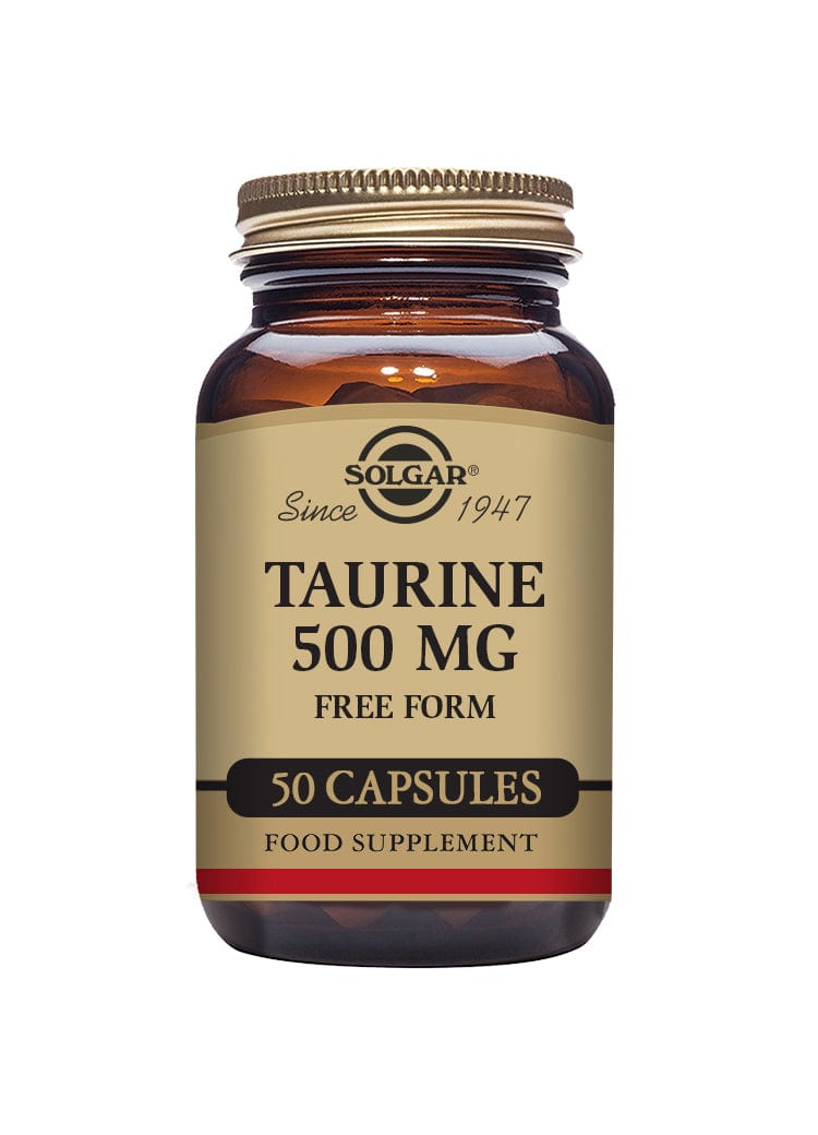 Solgar Taurine 500mg Capsules (50) Energy and Wellbeing