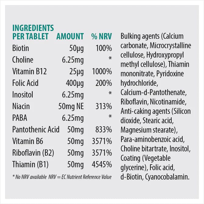 Sona B Complex - Vitamin B Time Release (30) Energy and Wellbeing