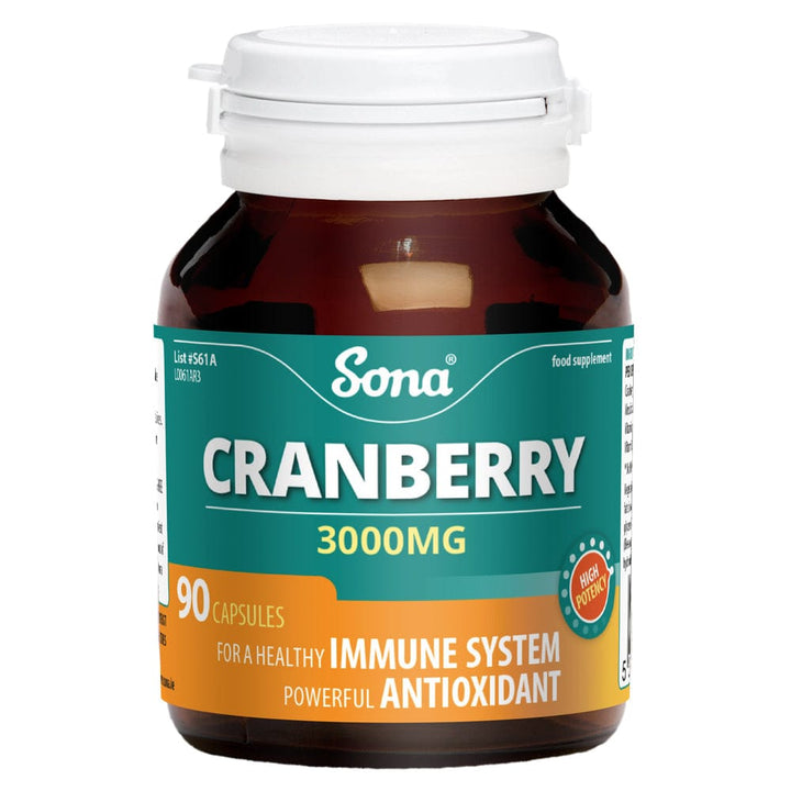 Sona - Cranberry 3000mg Capsules (90) Energy and Wellbeing