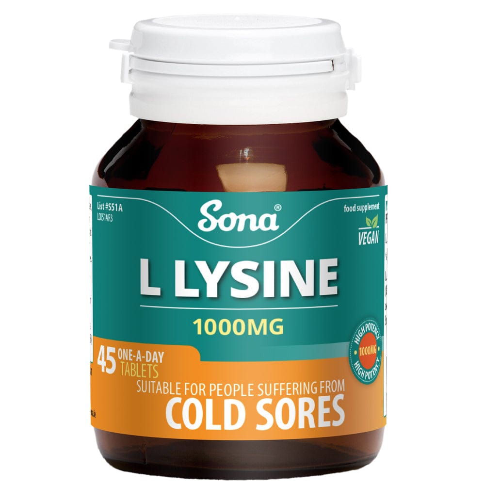 Sona L Lysine 1000mg (45) Energy and Wellbeing