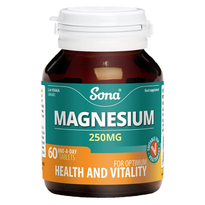 Sona Magnesium Tablets 250mg (60) Energy and Wellbeing