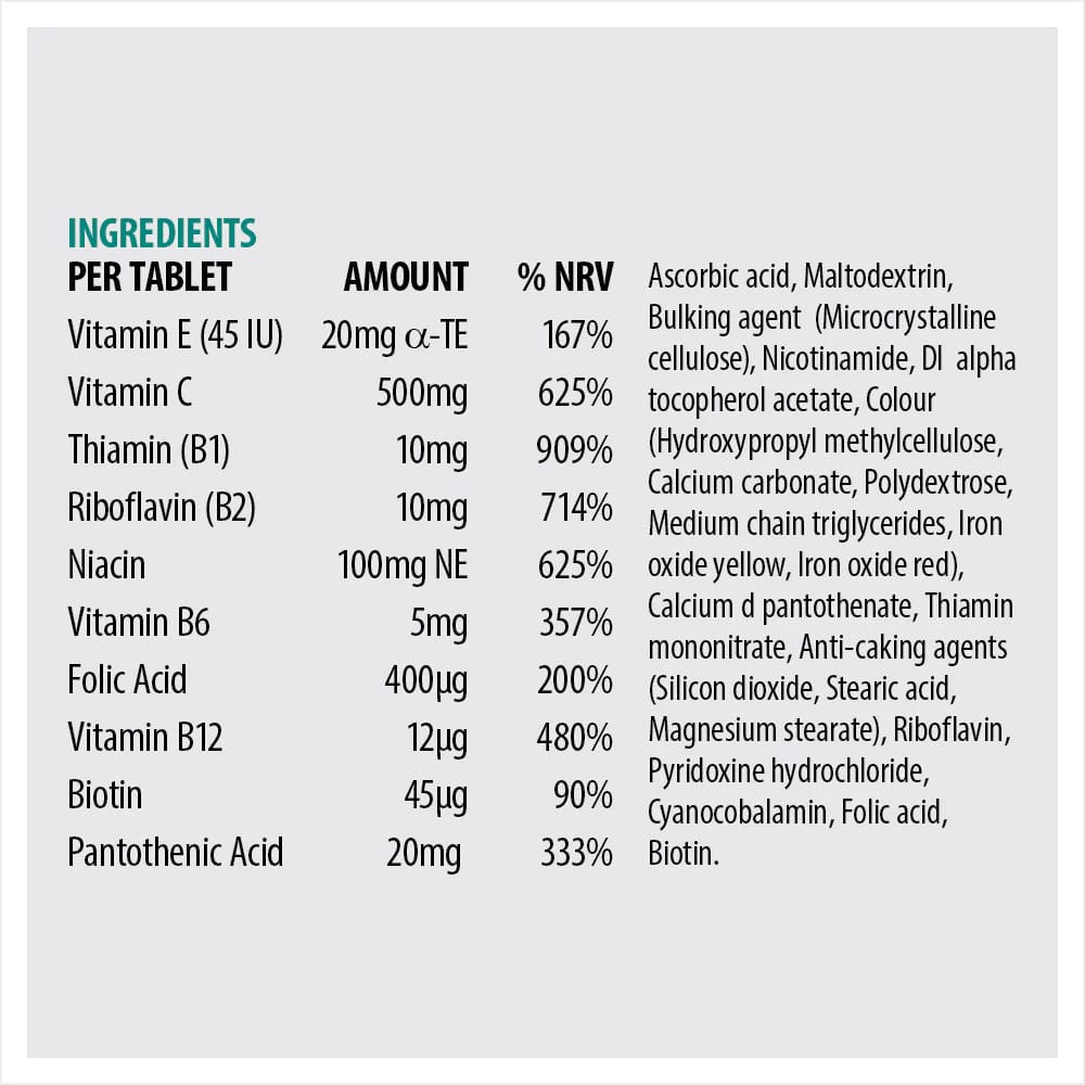 Sona Stress B Complex with Vitamin C & E (60) Energy and Wellbeing