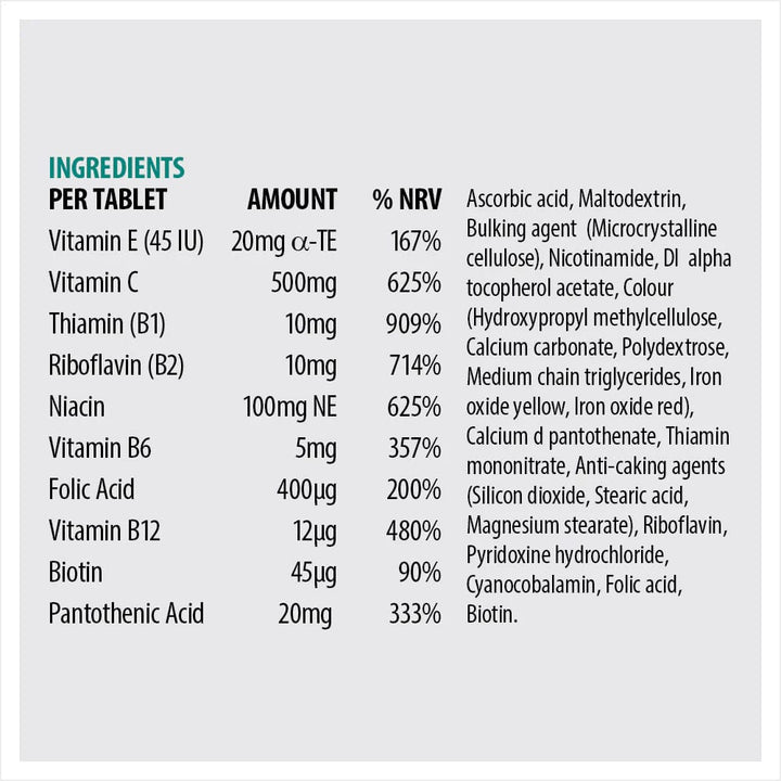 Sona Stress B Complex with Vitamin C & E (60) Energy and Wellbeing