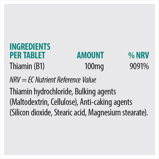 Sona Thiamin 100mg Vitamin B1 (120) Energy and Wellbeing