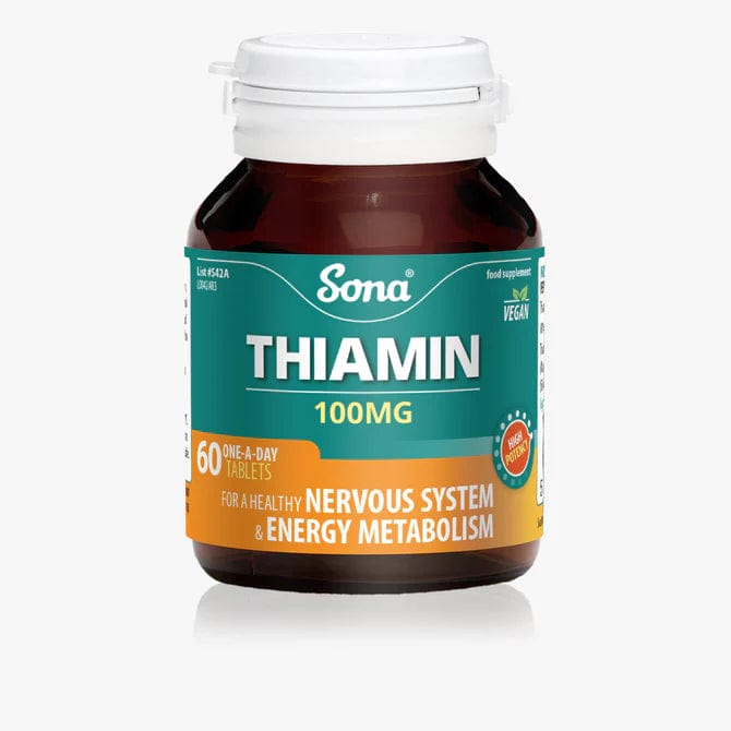 Sona Thiamin 100mg Vitamin B1 (60) Energy and Wellbeing