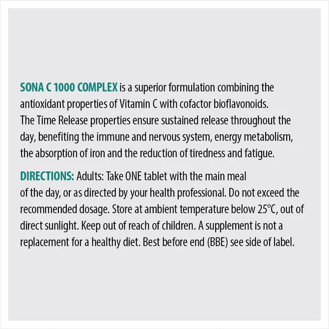 Sona Vitamin C1000 Complex (90) Energy and Wellbeing