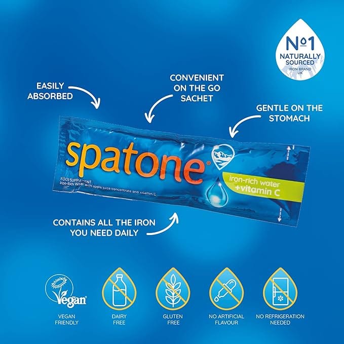 Spatone Apple Liquid Iron Supplement 28 x 20ml Sachets Energy and Wellbeing Spatone Natural Liquid Iron Sachets with Vitamin C  28