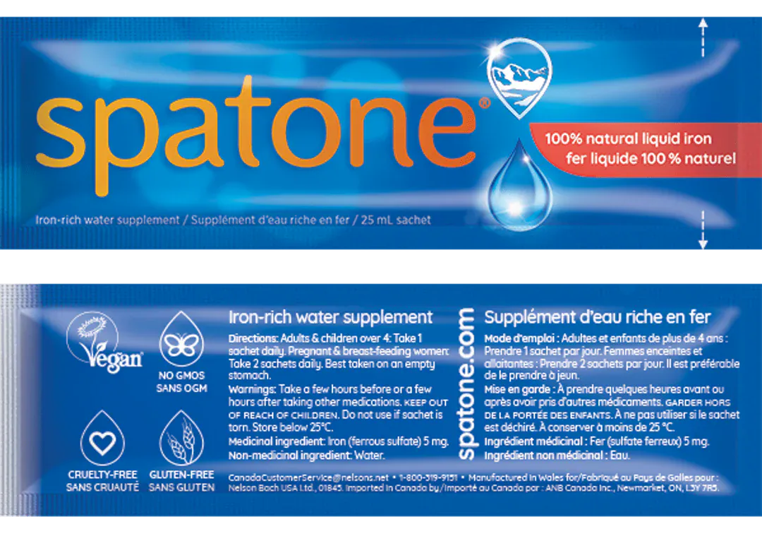 Spatone Original Natural Iron Supplement 14 Sachets Energy and Wellbeing Spatone Original Iron 14 Sachets | Natural Liquid Iron Supplement