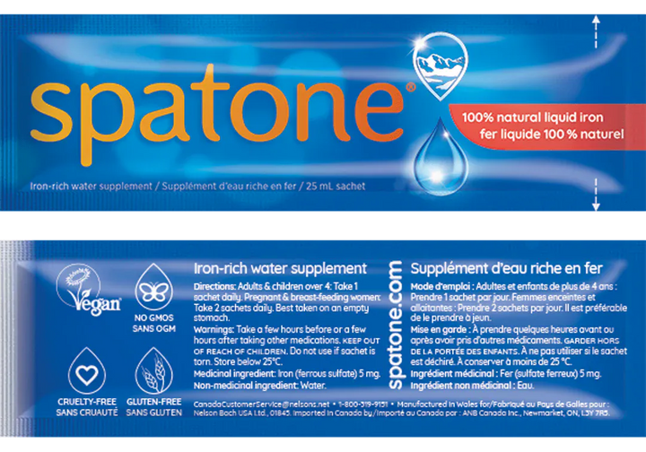 Spatone Original Natural Iron Supplement 14 Sachets Energy and Wellbeing Spatone Original Iron 14 Sachets | Natural Liquid Iron Supplement