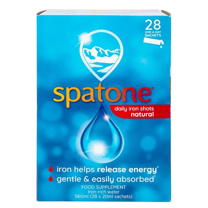 Spatone Original Natural Iron Supplement 28 x 20ml Sachets Energy and Wellbeing