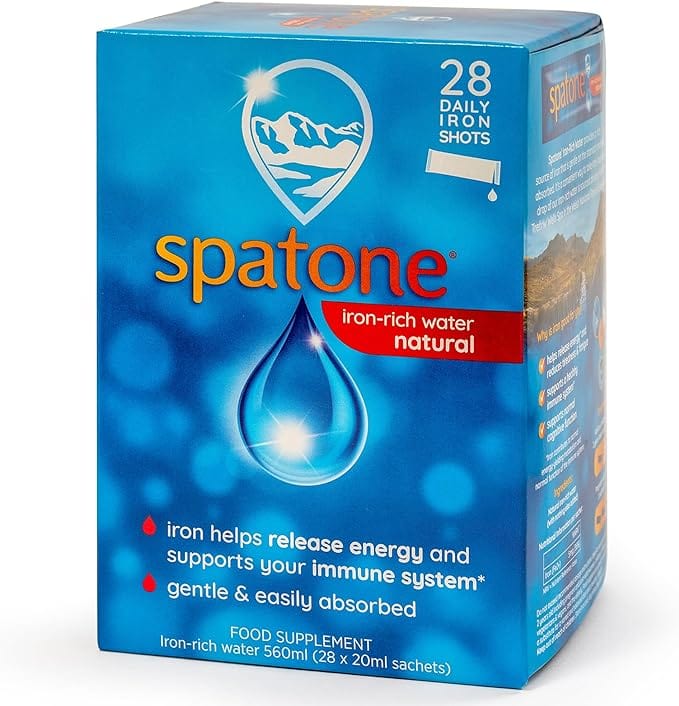 Spatone Original Natural Iron Supplement 28 x 20ml Sachets Energy and Wellbeing