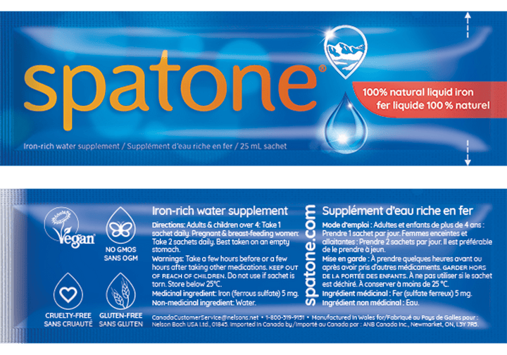 Spatone Original Natural Iron Supplement 28 x 20ml Sachets Energy and Wellbeing