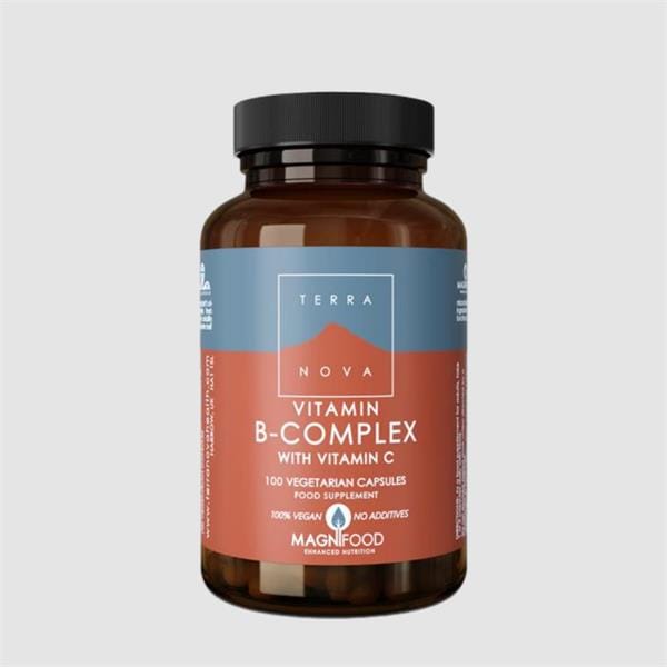 Terranova B-Complex with Vitamin C 100 Capsules Energy and Wellbeing Terranova B-Complex with Vitamin C 100 Capsules | Energy Support | Lir Pharmacy