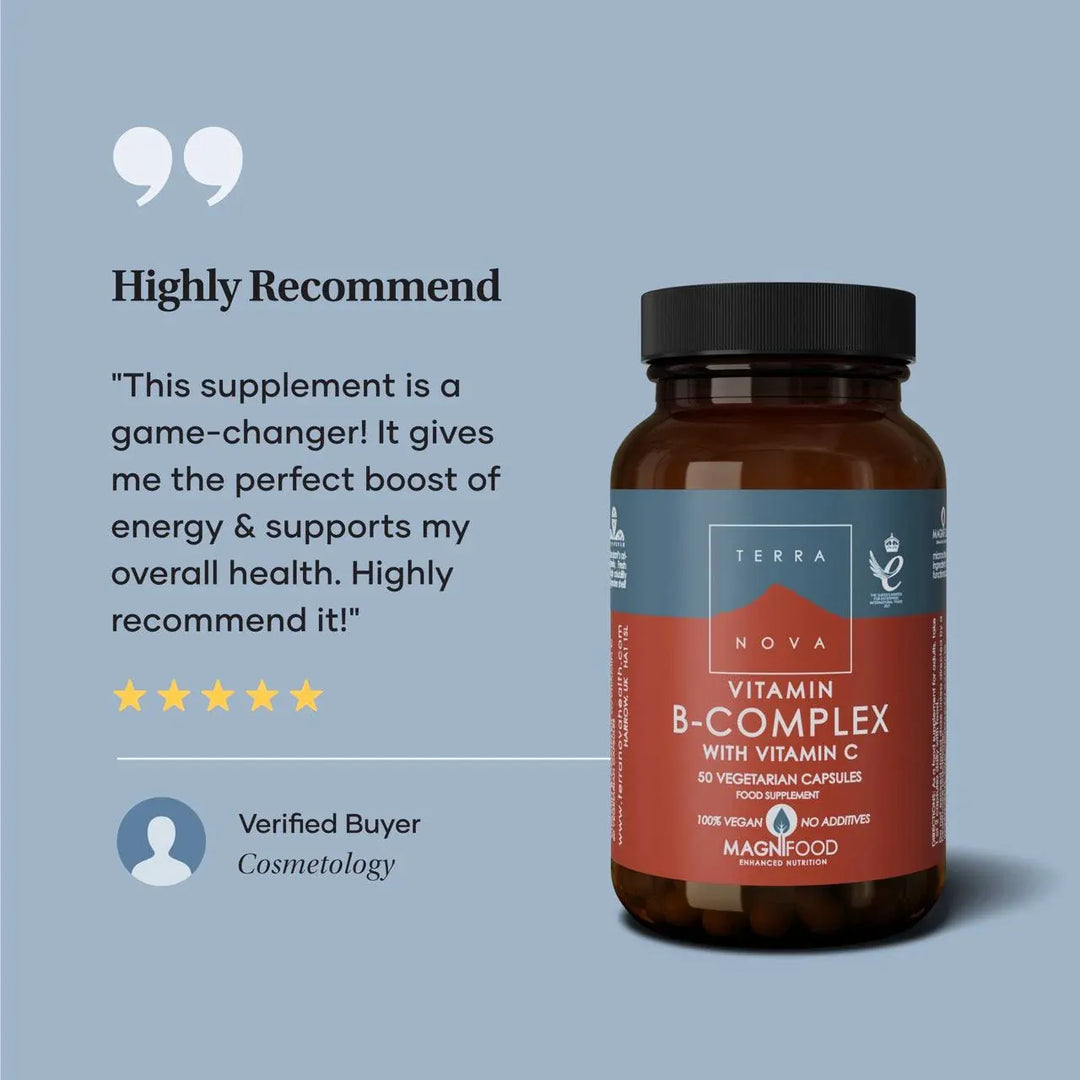 Terranova B-Complex with Vitamin C 100 Capsules Energy and Wellbeing Terranova B-Complex with Vitamin C 100 Capsules | Energy Support | Lir Pharmacy