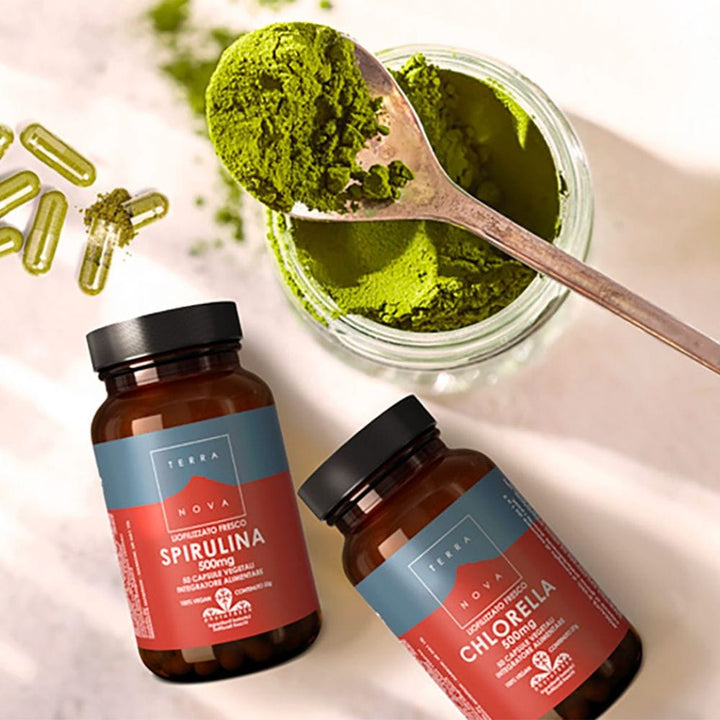 Terranova Spirulina 500mg 50 Capsules Energy and Wellbeing Terranova Spirulina 500mg 50 Capsules Natural Energy Superfood Ireland