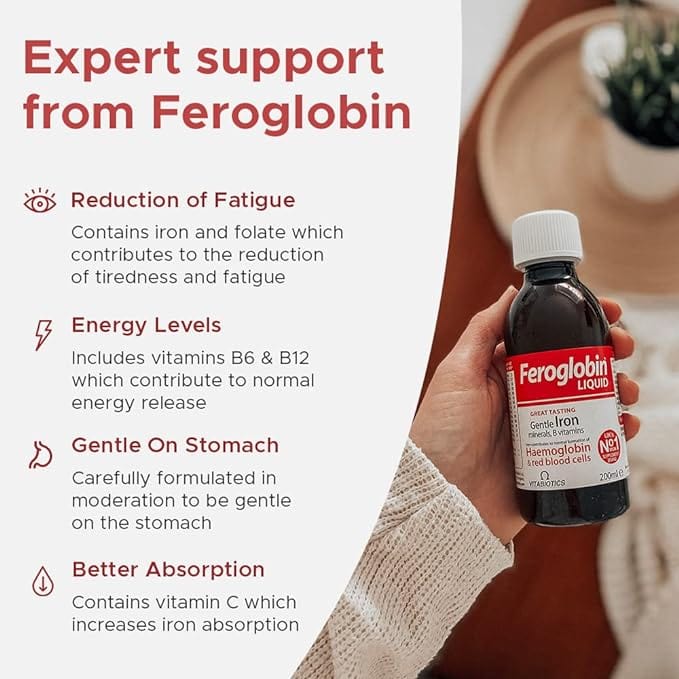 Vitabiotics Feroglobin Liquid 200ml Energy and Wellbeing