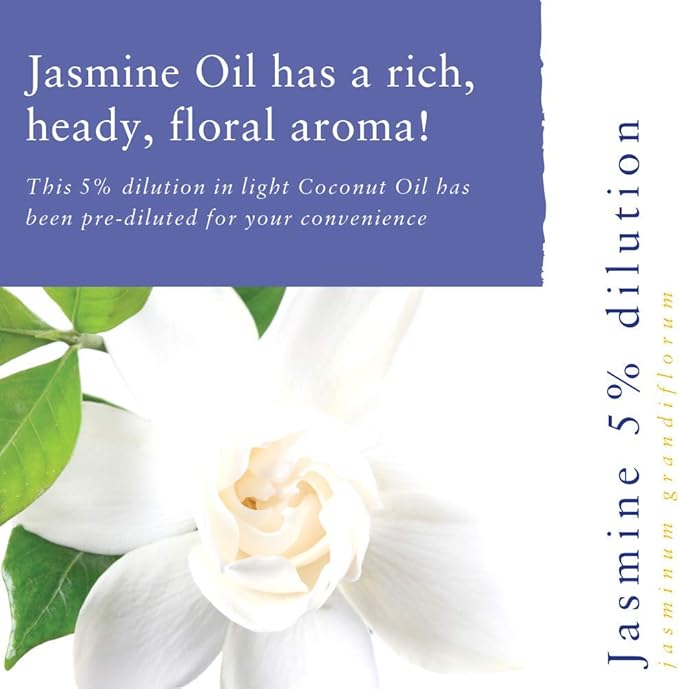 Absolute Aromas Jasmine 5% in Coconut Oil (10ml) Essential Oils