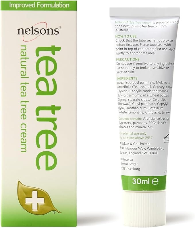 Nelsons Tea Tree Cream (30g) Essential Oils