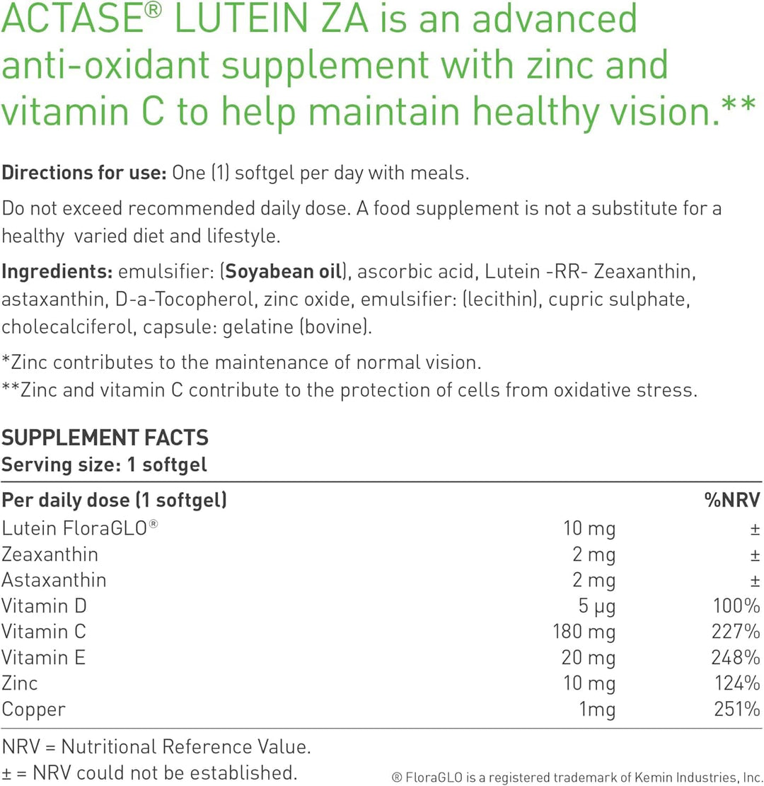 Actase Lutein ZA (30) Eye Health