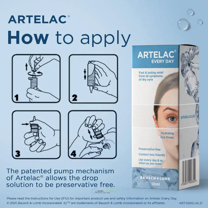 Artelac Every Day Eye Drops 10ml Eye Health Artelac Every Day Eye Drops 10ml – Daily Dry Eye Relief Ireland