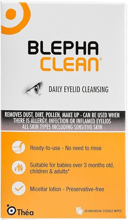 Blephaclean Eye Lid Wipes (20) Eye Health