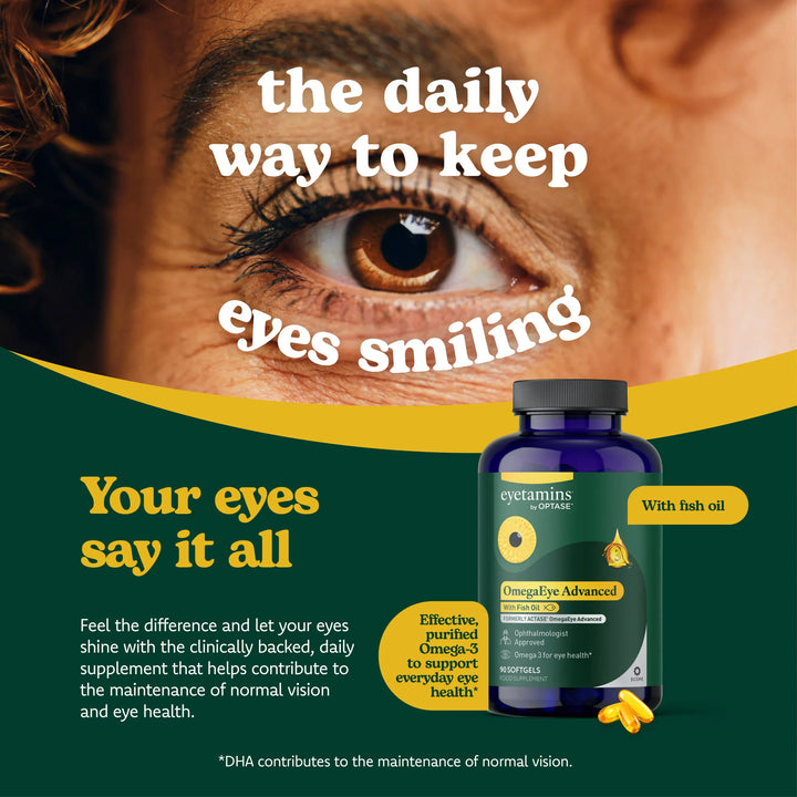 Eyetamins OmegaEye Advanced Capsules 90 Eye Health Eyetamins OmegaEye Advanced Capsules 90 | Omega-3 Vision Support Ireland
