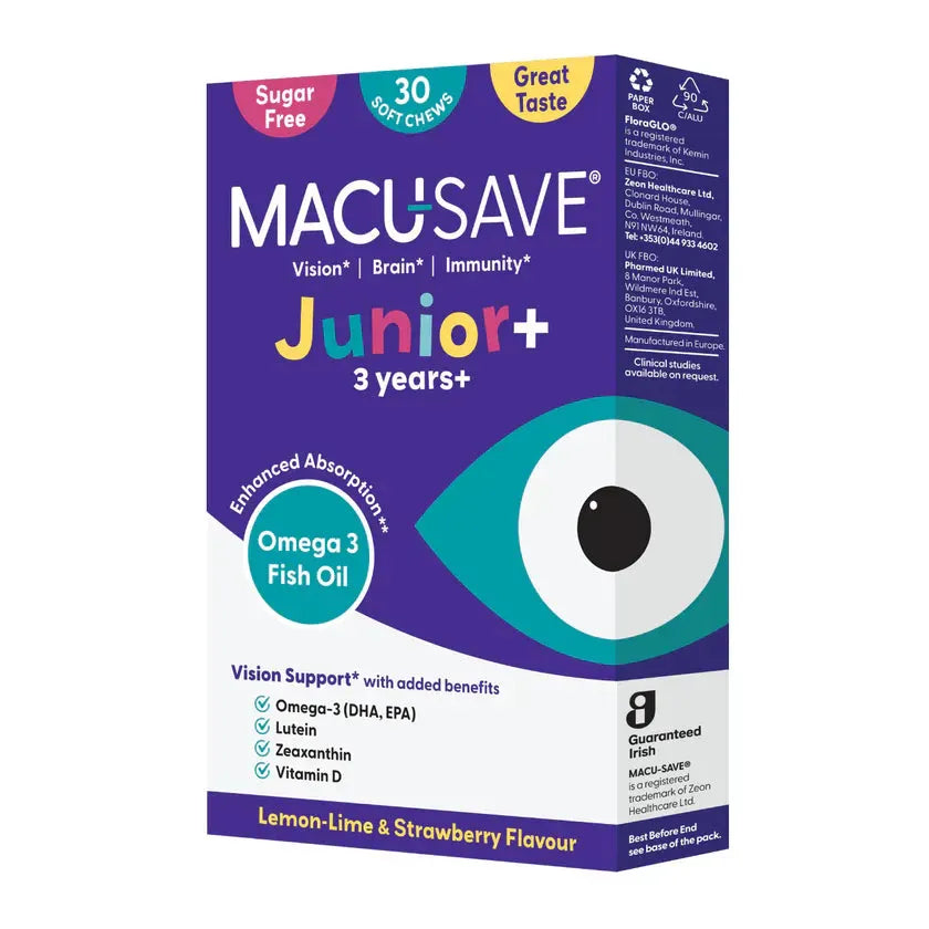 Macu-Save Junior+ Eye Health  Soft Chews 30 PACK Eye Health Macu-Save Junior+ Eye Health  Soft Chews 30 PACK